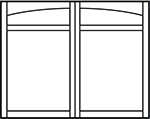 arched top carriage house steel garage door design