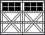 wood panel garage doors design 3-Section Square