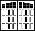 wood groove garage doors design 4-Section Square