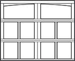 7 ft garage door arched top - design style Newport