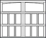 7 ft garage door arched top - design style Providence