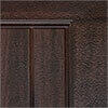 walnut wood grain finish on classic steel garage doors