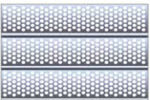 Perforated slat for security shutter doors