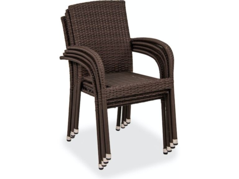 Living Room Barbados Coffee Steel And Outdoor Wicker 4 Pc Stacking Dining Chair 3761315 - Patio Furniture Barbados