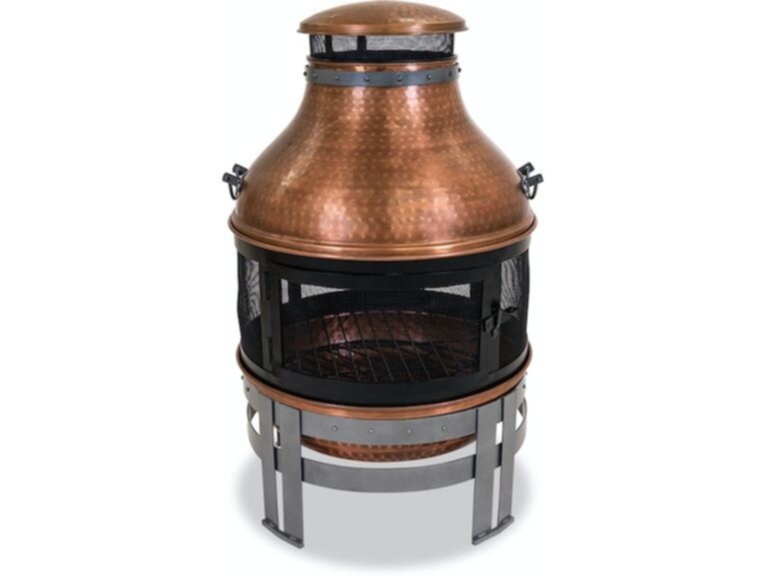 Solid Copper Chiminea Fire Pit, Solid Copper Fire Pit