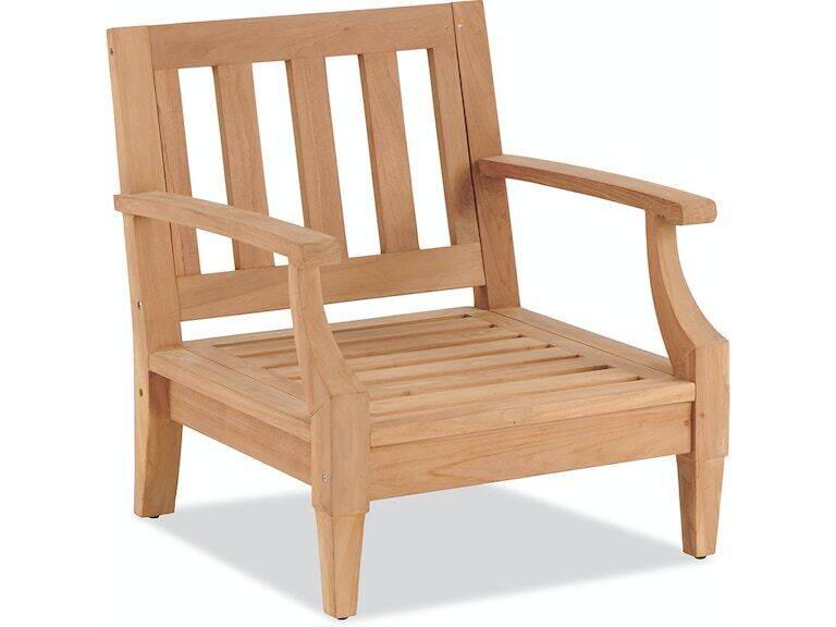 Natural Oil Stain Teak Club Chair, Semco Outdoor Furniture