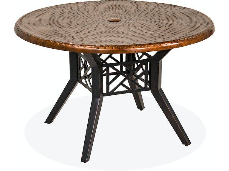Outdoor Patio Es Brushed Bronze Cast Aluminum 46 In D Dining Table 3522389 Chair King - Bronze Color Patio Set