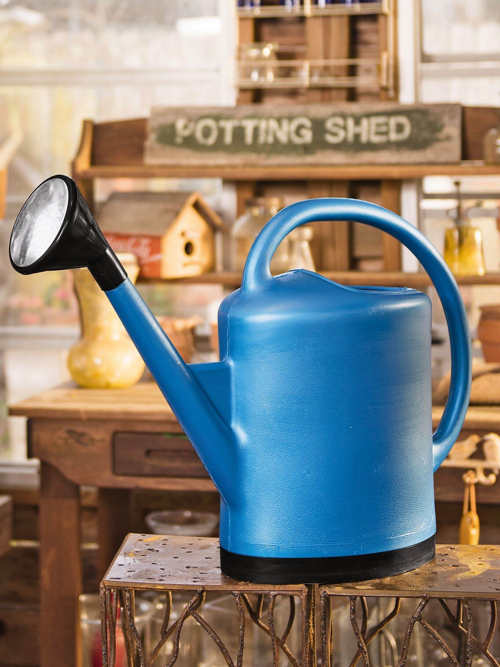 Blue Various Colours Available 3 Gallon Hand Painted Watering Can / Planter Large Canal Art