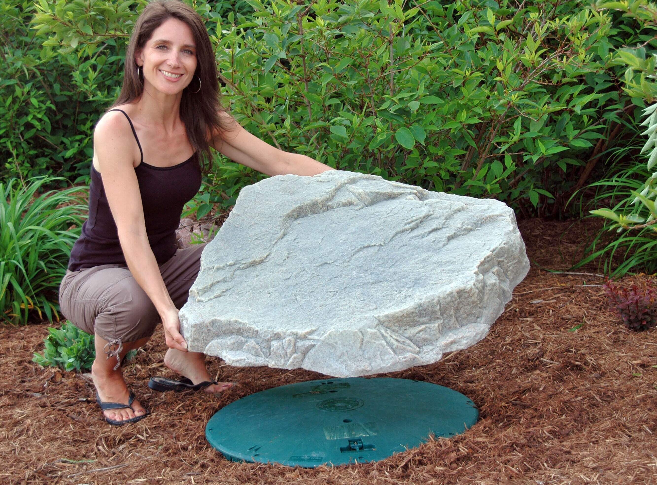Faux Rock Covers Mock Flat, How To Cover Up Landscaping Rocks
