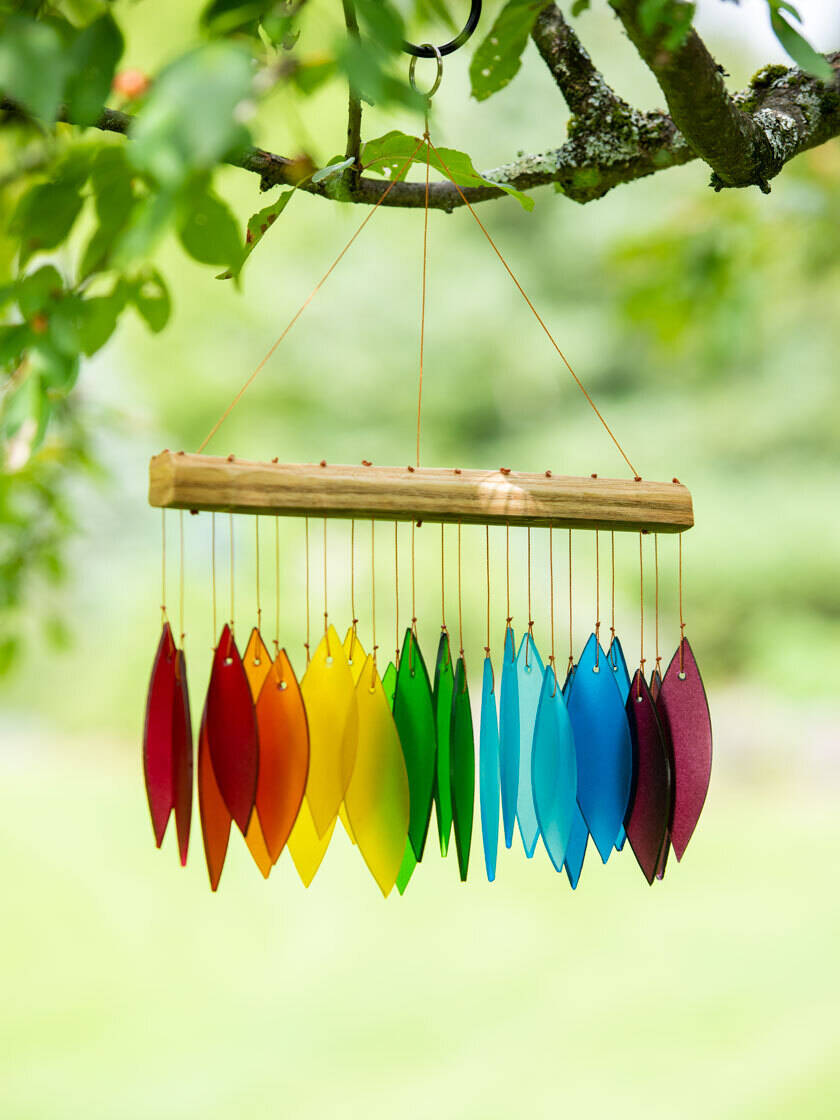 Rainbow Wind Chimes for Garden Porch Backyard Patio Outdoor Hanging Decor 