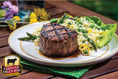 Filet Mignon with Couscous Salad recipe provided by the Certified Angus Beef® brand.