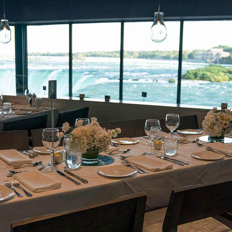 Wedding reception setup at Table Rock House Restaurant