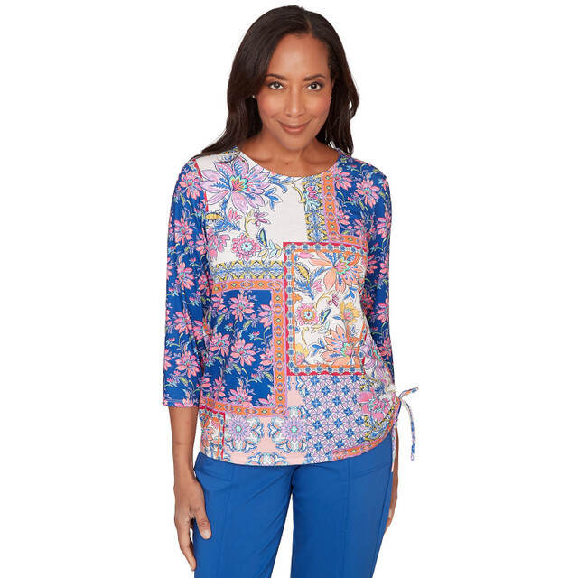 Chemisier Femme Alfred Dunner - Taille 16 - Manches Longues - Multicolore - État Très Bon - Polyester