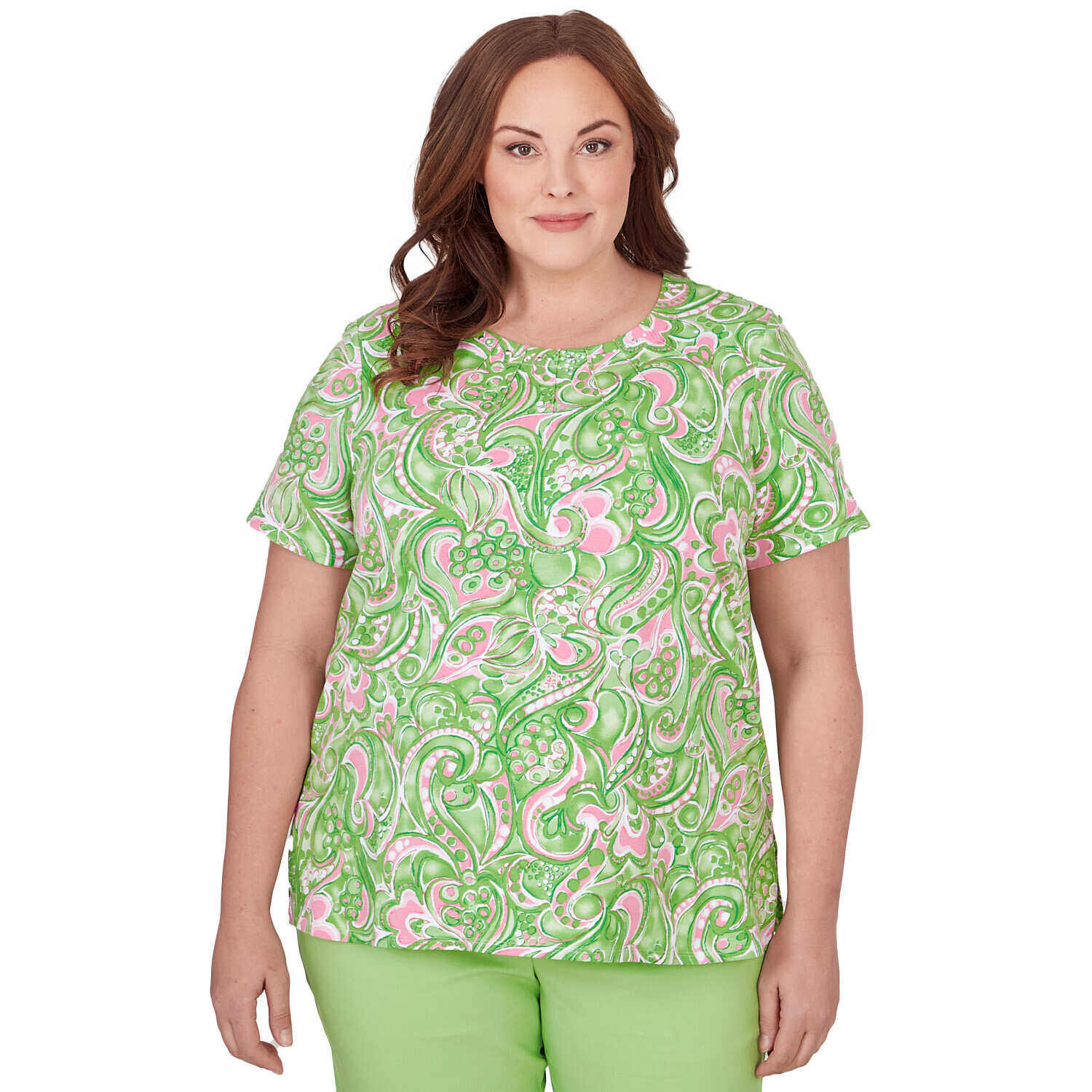 Alfred Dunner Womens Womens Plus-Size Give Thanks Top