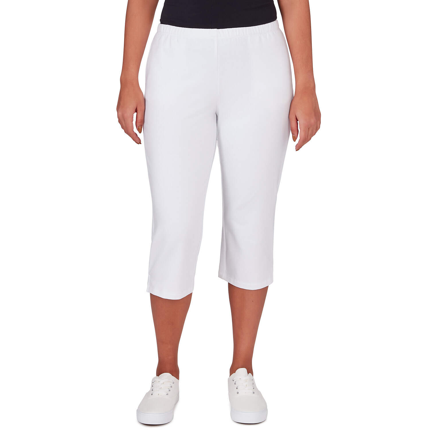Plus Women's Pull On Silky Tech Capri | Ruby Rd.