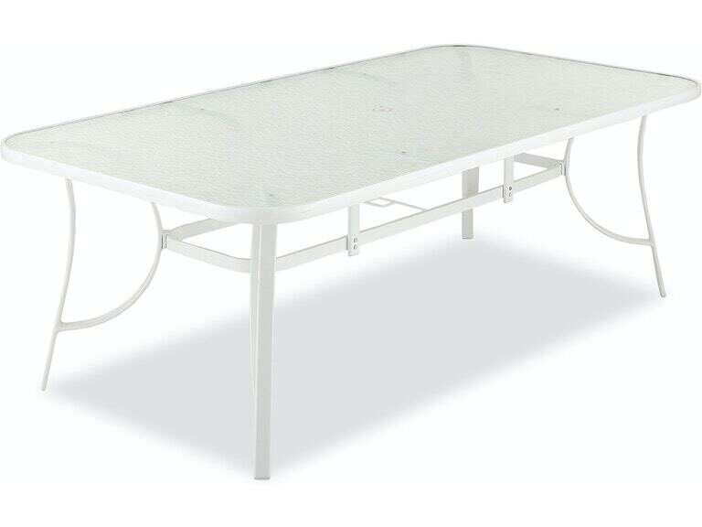 Outdoor Patio Cape C White Aluminum, Glass Top Outdoor Dining Table And Chairs