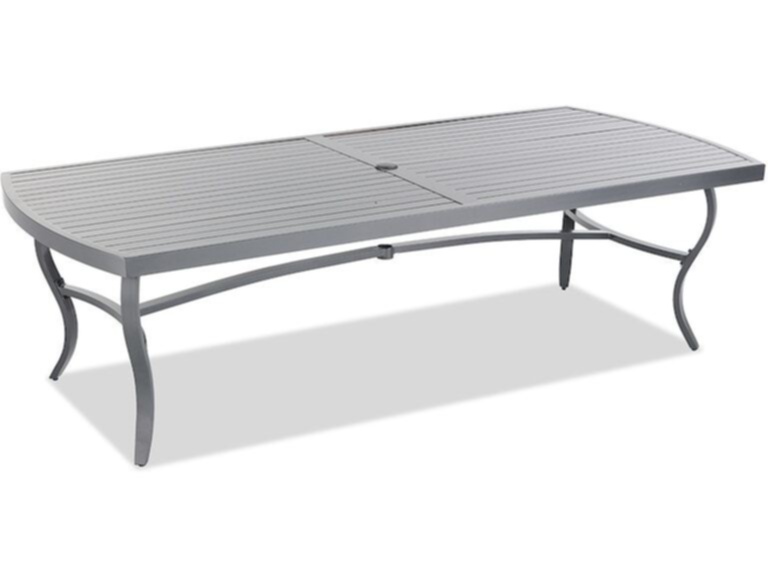 Outdoor Patio Capri Glimmer Grey, Extendable Outdoor Dining Table With Bench