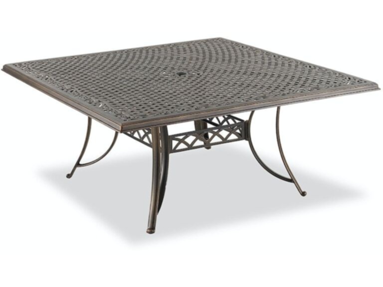 Square Cast Aluminum Dining Table, Aluminum Outdoor Dining Table
