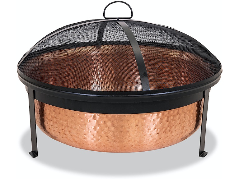 Solid Copper Wood Burning Fire Pit, Hammered Copper Fire Pit With Tabletop