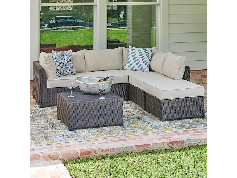 Outdoor Patio Monticello Espresso, Outdoor Wicker Sofa Without Cushions