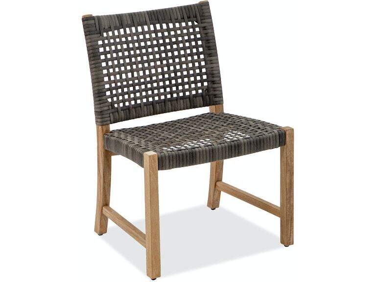 Outdoor Patio Hampton Driftwood Wicker And Solid Teak Dining Side Chair 7936352 Fortunoff - Driftwood Color Outdoor Furniture