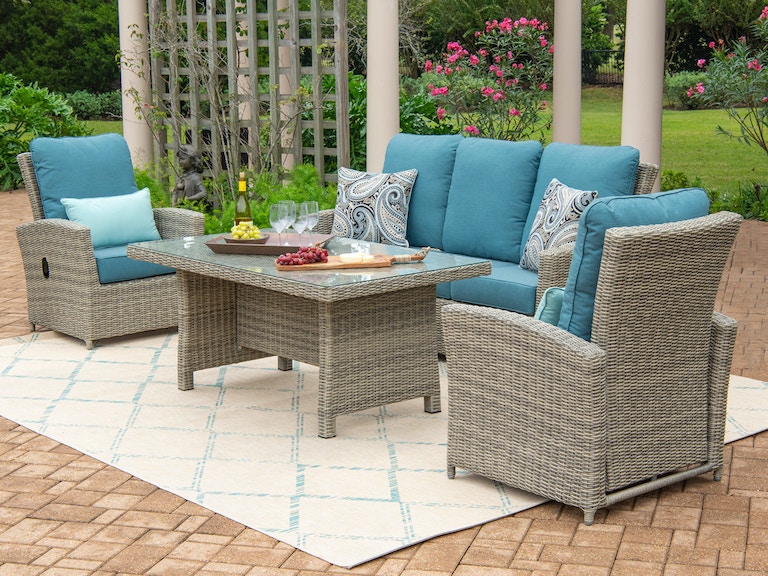 Tuscany Oyster Outdoor Wicker, Clearance Outdoor Furniture 6 Piece Patio Sets With 5 Cushion Seat