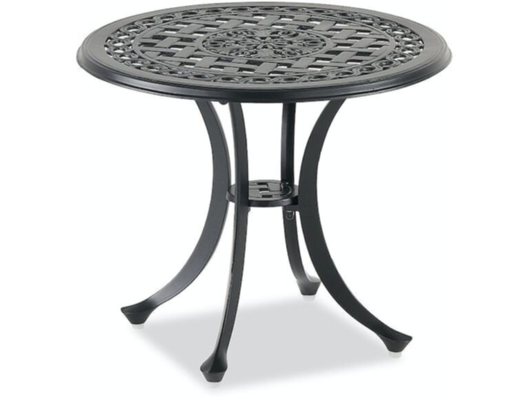 Outdoor Patio Yacht Club Matte Black Cast Aluminum 22 In D Side Table 7495304 Fortunoff Backyard - Black Cast Aluminum Patio Side Table