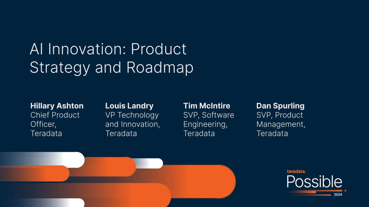 Possible 2024 LA: AI Innovation: Product Strategy and Roadmap