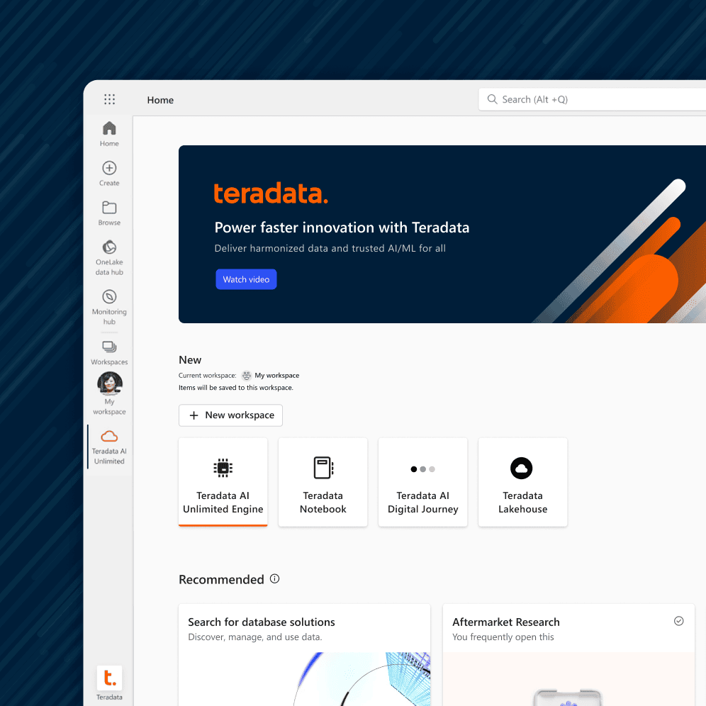Introducing Teradata AI Unlimited on Microsoft Azure and Fabric Marketplace