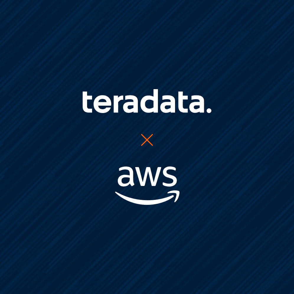 Teradata logo and AWS logo