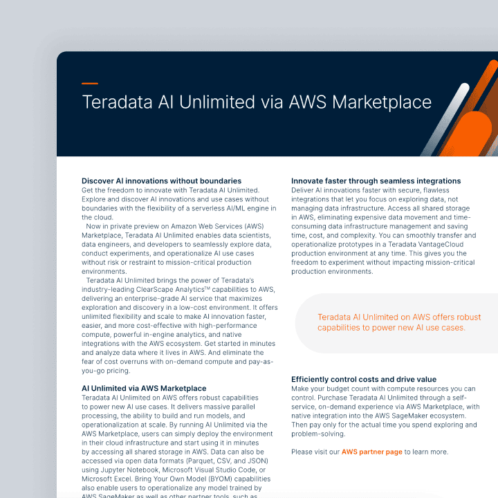 AI Unlimited on AWS Marketplace: Innovate faster through seamless integrations
