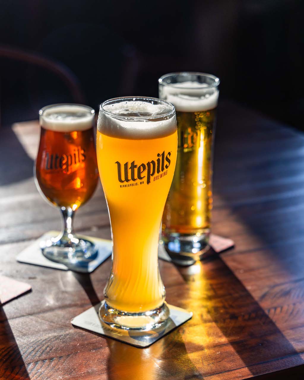 Enjoy Good Head Beer Glass, American Beer Inspired Pint Glass