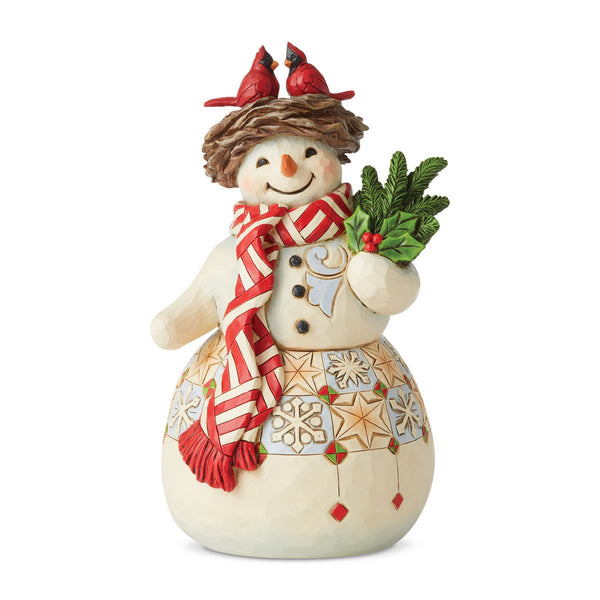 Multicolor Enesco Jim Shore Heartwood Creek Standing Snowman Welcome Wintry Wonders Pint-Sized Figurine 