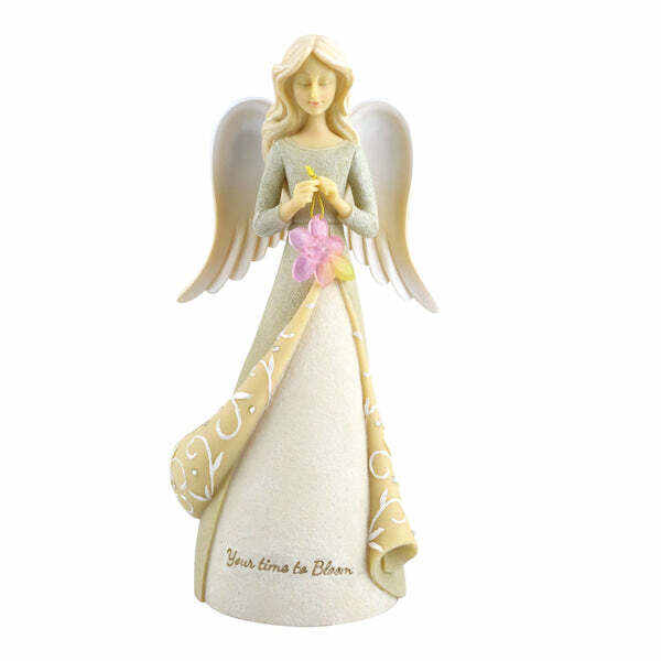 Enesco Peace by Piece Trust Angel Holding Pendant Figurine 10.63 Inch 