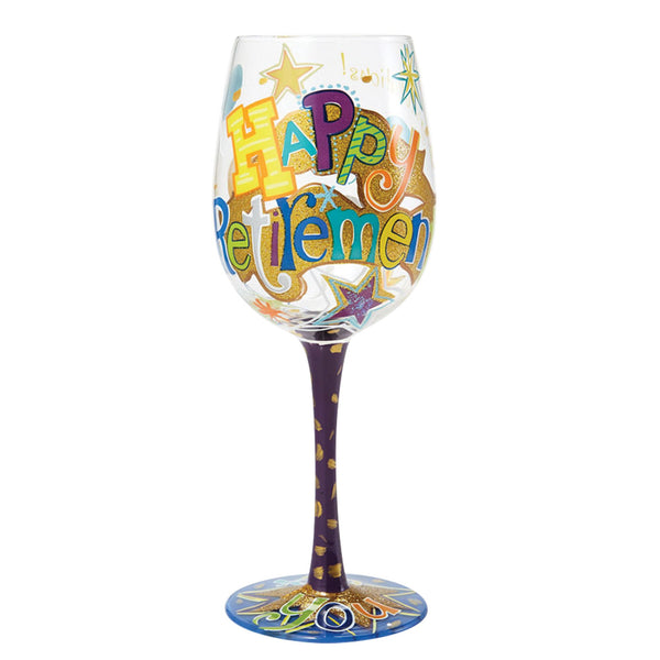 Enesco Designs by Lolita Tutti Fruiti Hand-Painted Artisan Stemless Wine Glasses 