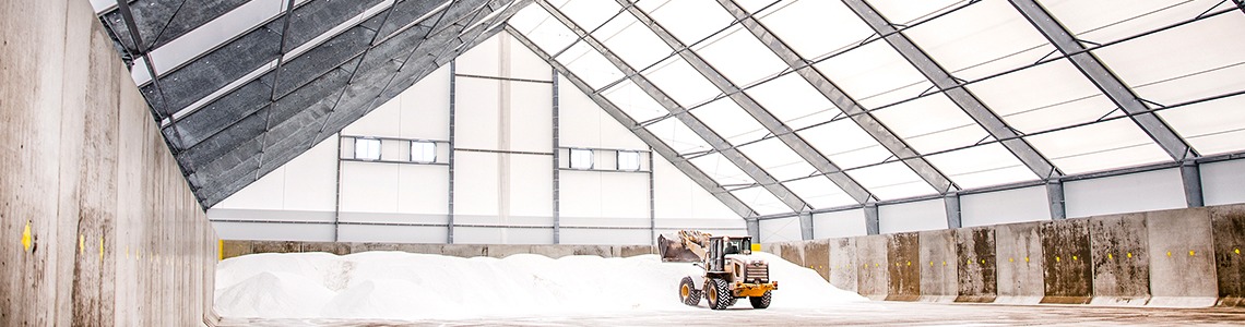 Legacy Building Solution's exclusive EpoxxiShield™ finish provides the highest level of corrosion resistance and protection in the industry. This salt storage building is no exception.
