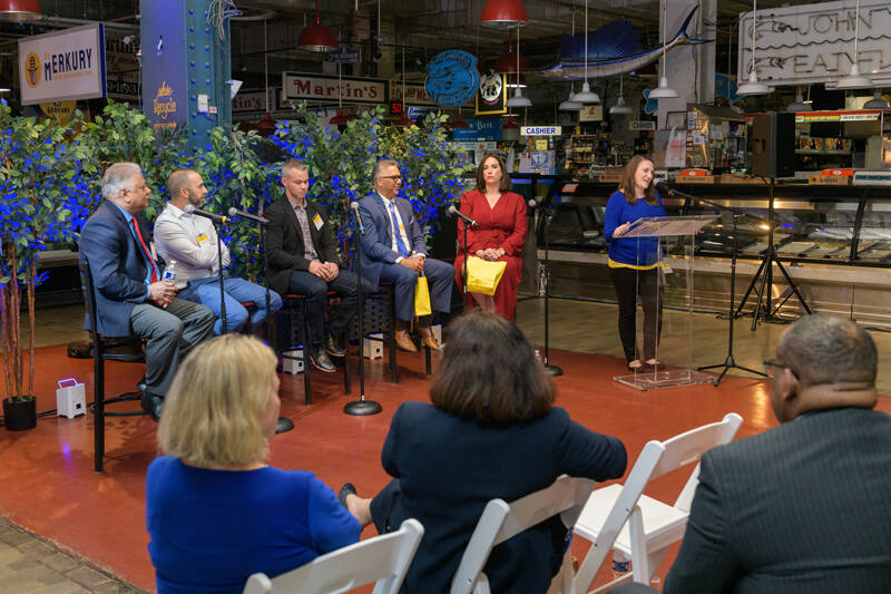 Developed by UD’s Office of Development and Alumni Relations and hosted by the Philadelphia Blue Hen Network, the Conversation and Connections events aim to engage alumni around different areas of thought leadership.