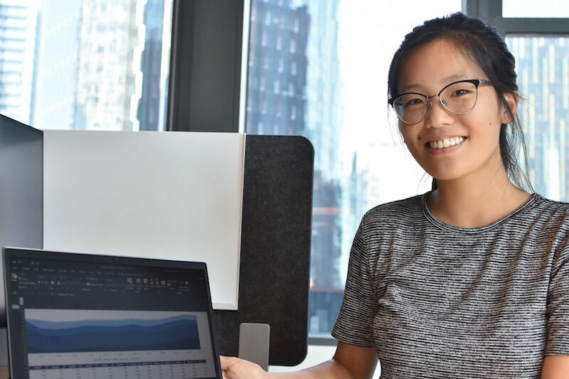 Grace Zhang, a senior finance, management information systems and marketing triple major, interned at Amazon Web Services during the summer of 2021 and accepted a full-time position as a business analyst, a role she will begin in August 2022.