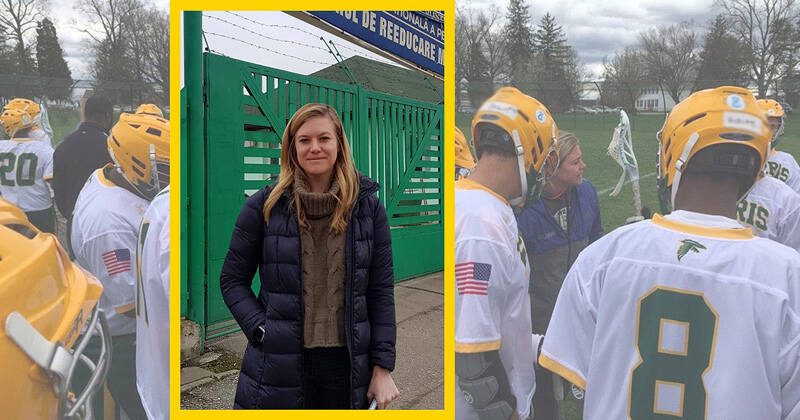 Kalyn McDonough completed the second part of UD’s Graduate Certificate in Community Engagement at Babes-Bolyai University in Romania, and the third component at the Ferris School for Boys in Wilmington, Delaware, where she helped start the lacrosse team.