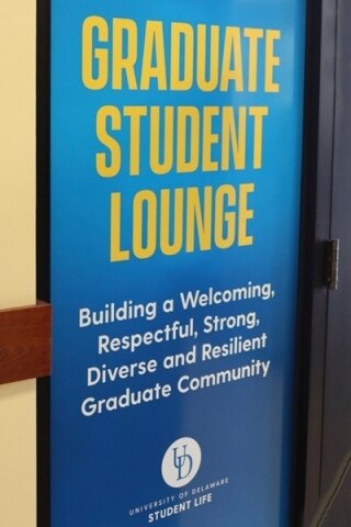 Graduate Student Lounge Sign