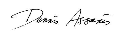 signature of President Dennis Assanis