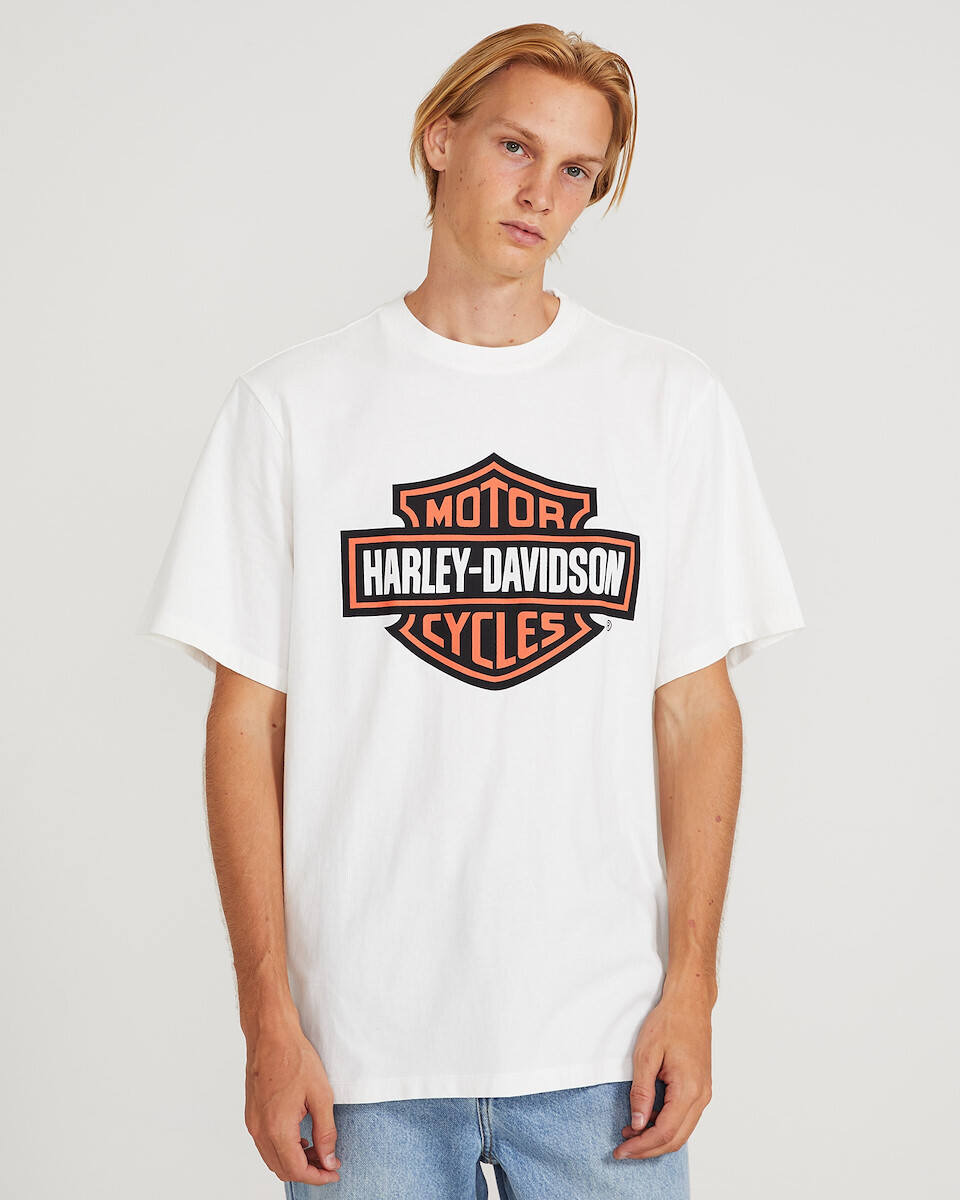 Harley Davidson Aj B Amp S T Shirt White Short Sleeve T Shirts T Shirts Clothing Shop Mens General Pants Co