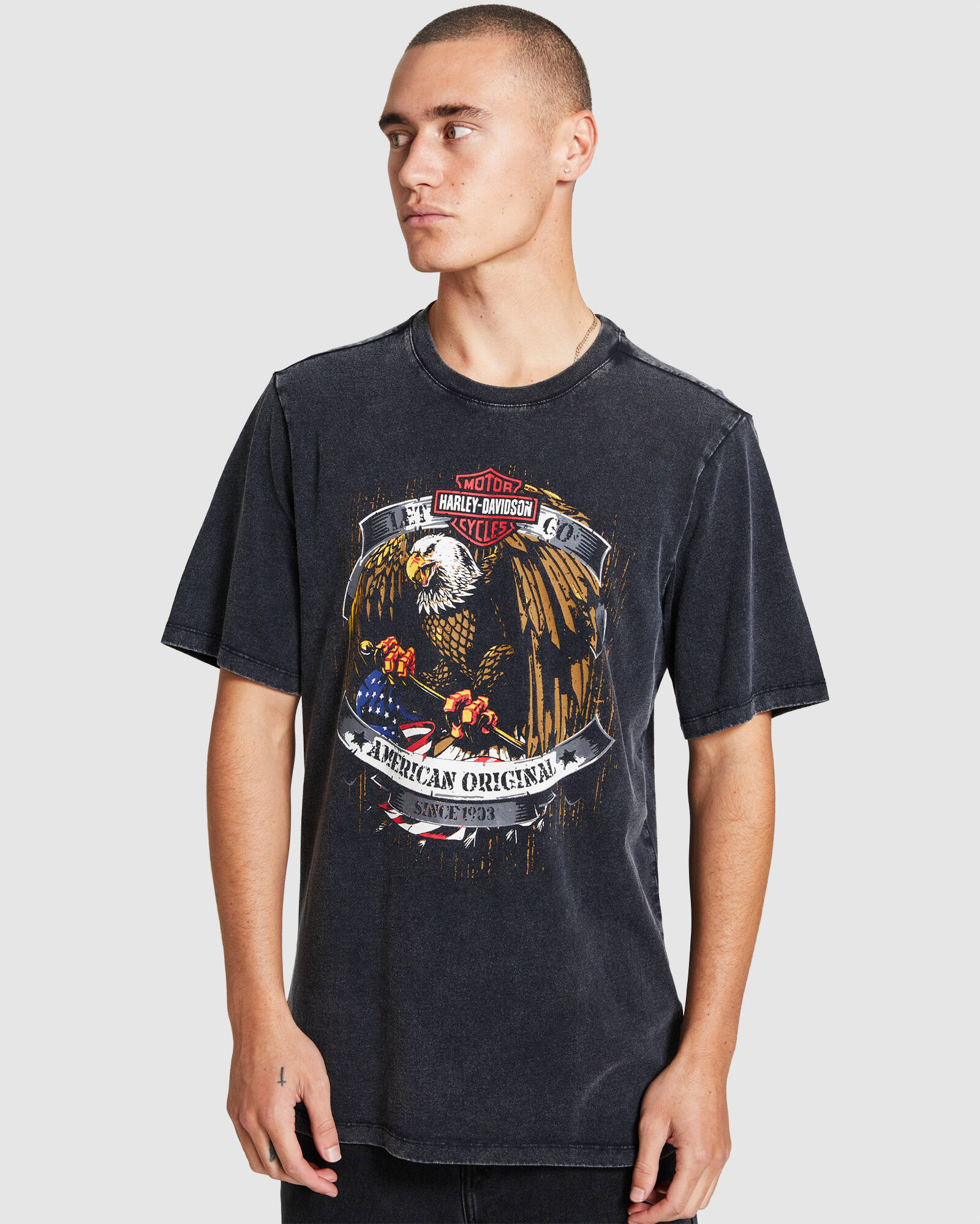 Harley Davidson Vj Eagle T Shirt Black Long Sleeve T Shirts T Shirts Clothing Shop Mens General Pants Co