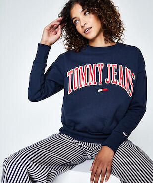 tommy jeans clean collegiate sweater