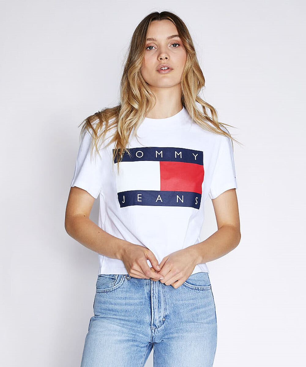 tommy jeans flag tee