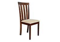 Wood dining chair with upholstered seat