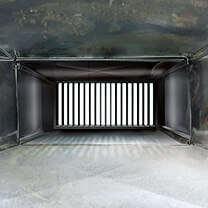 Inside of a clean air duct. 