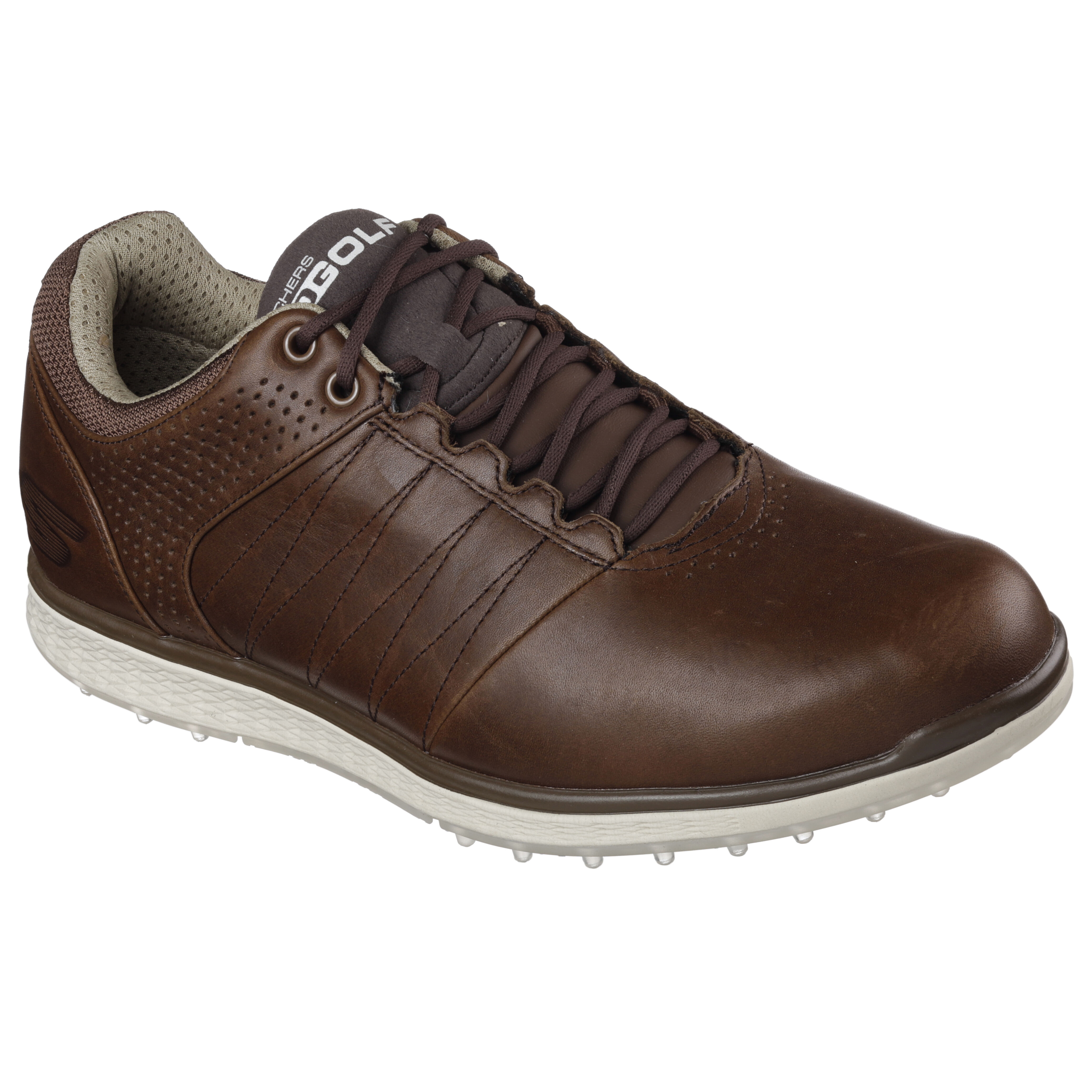brown skechers golf shoes