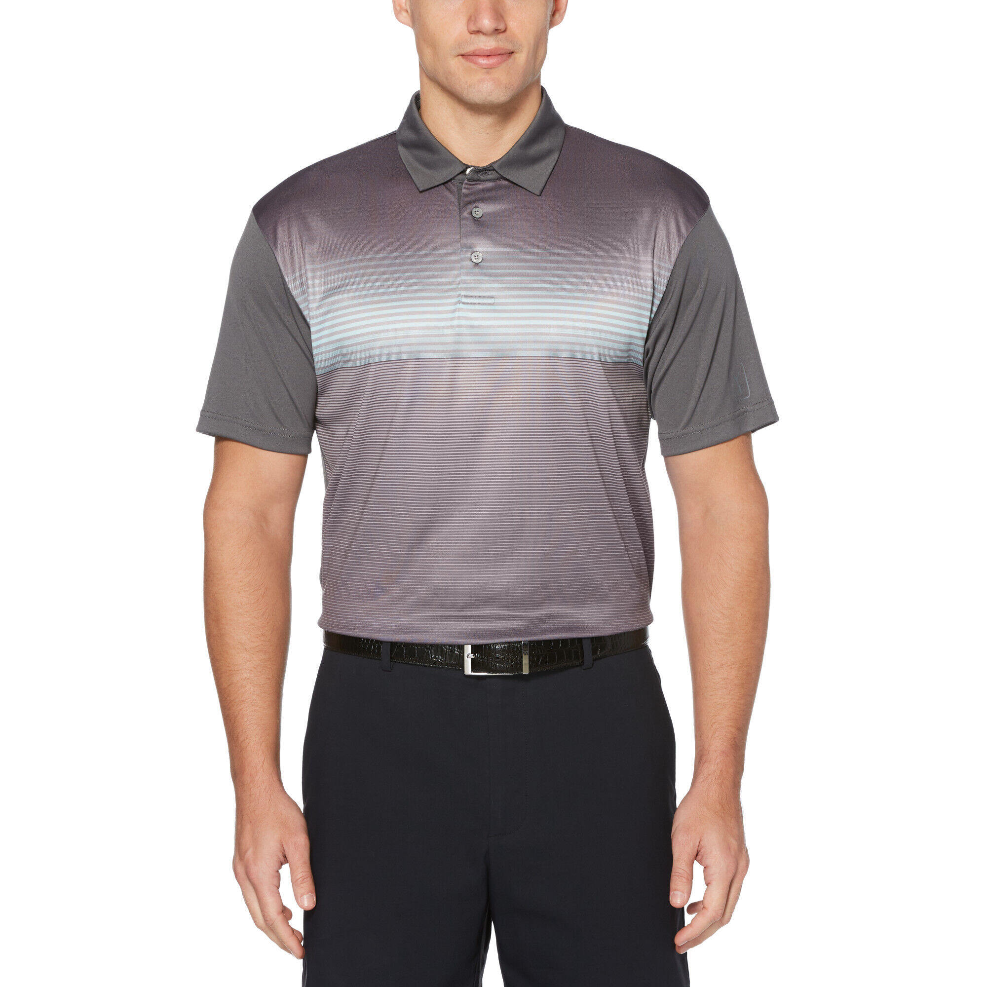 PGA TOUR Mens Short Sleeve Chest Print Polo Shirt