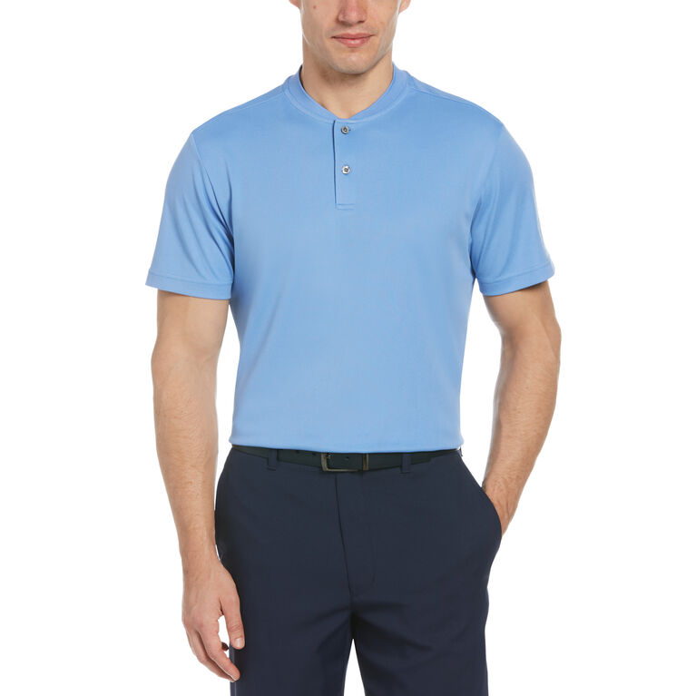 PGA TOUR Men's Pique Short Sleeve Polo with New Casual Collar 